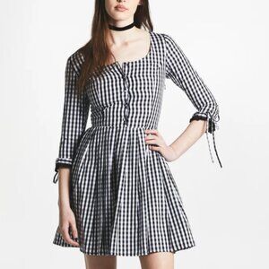L'ecole Des Femmes Gingham Picnic Sun Dress Size S/M